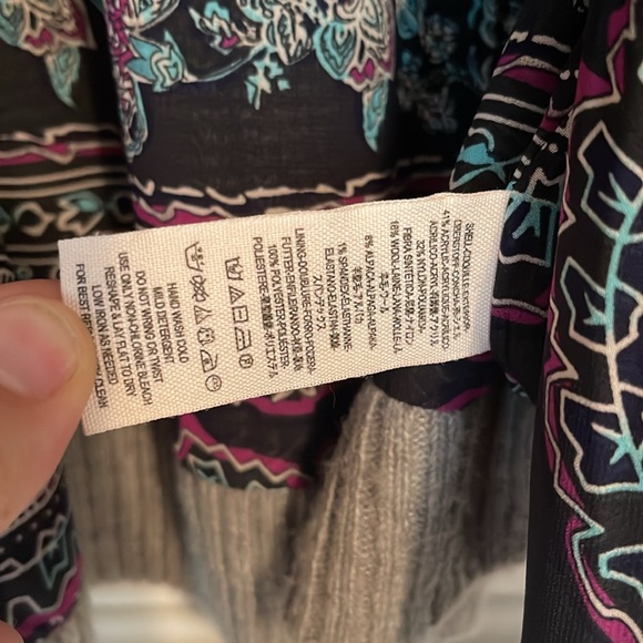 Free People Oh My Plaid Sweater Jacket L full zip lined - Picture 3 of 7